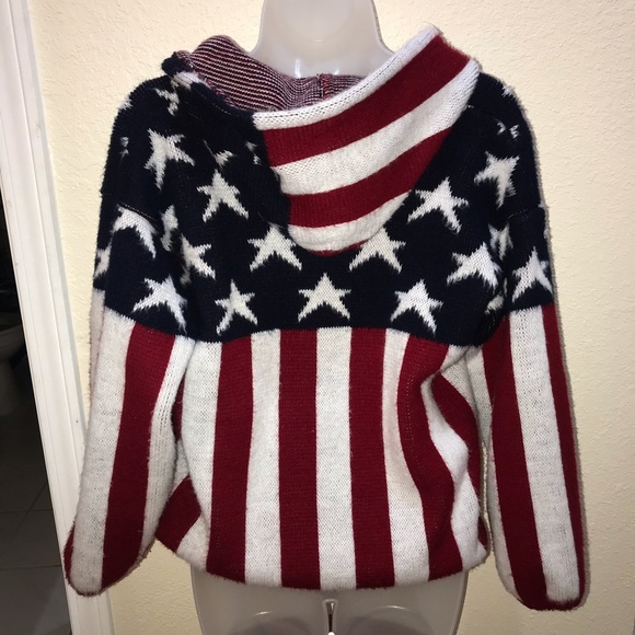 Red White Blue 🇱🇷 Sweater Jacket - Picture 6 of 7